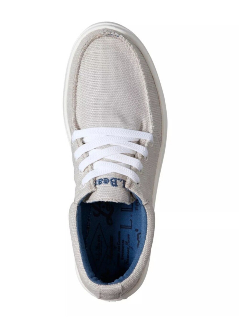 L.L. Bean Women's Higgins Beach 4-Eye Lace Up Shoes, Canvas